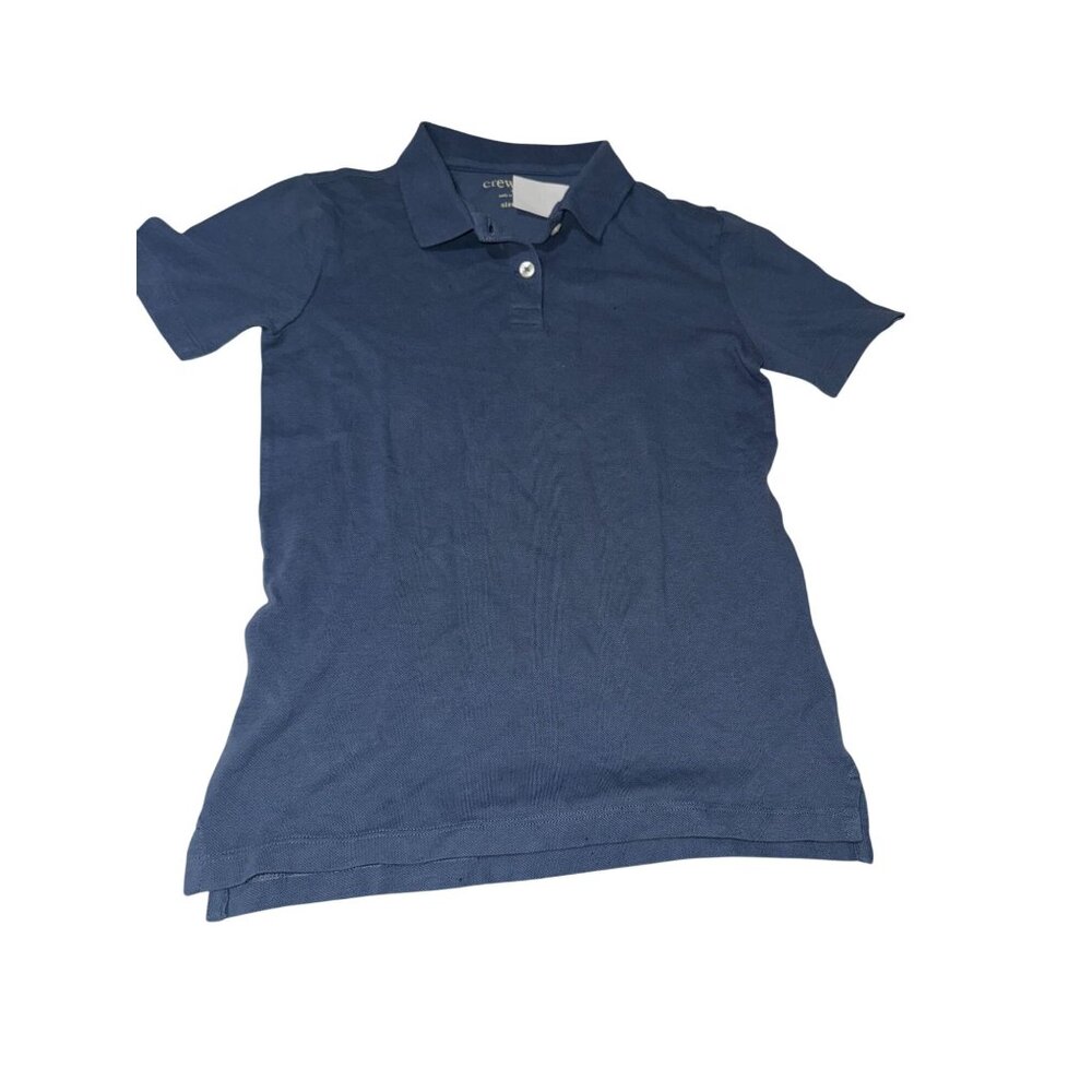 Crewcuts Boys Polo Shirt Size 10 Blue Short Sleeve 100% Cotton Casual Comfort Ma
